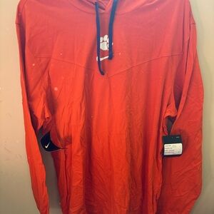 Nike Clemson Orange Long Sleeve Light Hoodie Large